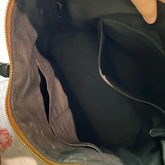 Coach Tan and Black Signature Tote - Picture 4 of 5